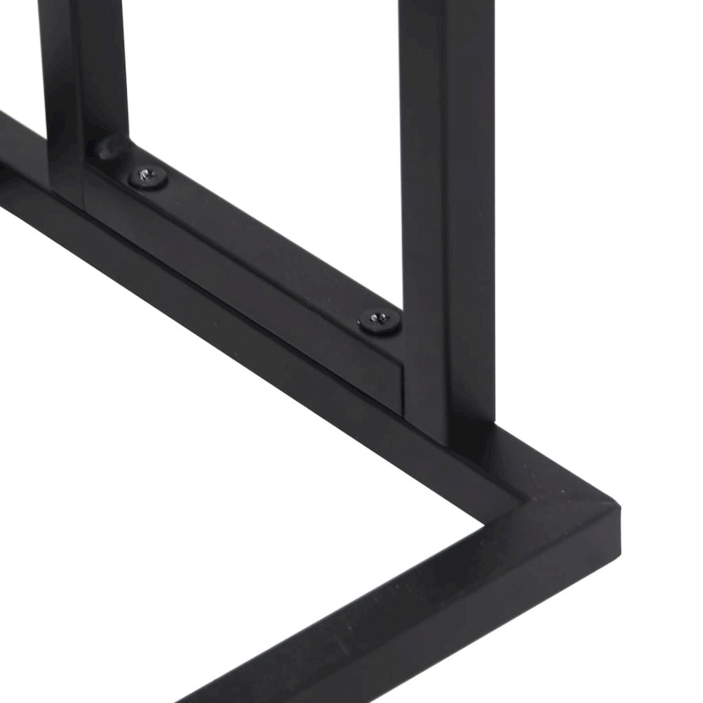 Towel Rack Black Iron 18.9 x 9.4 x 30.9 in Towel Rack. Picture 6
