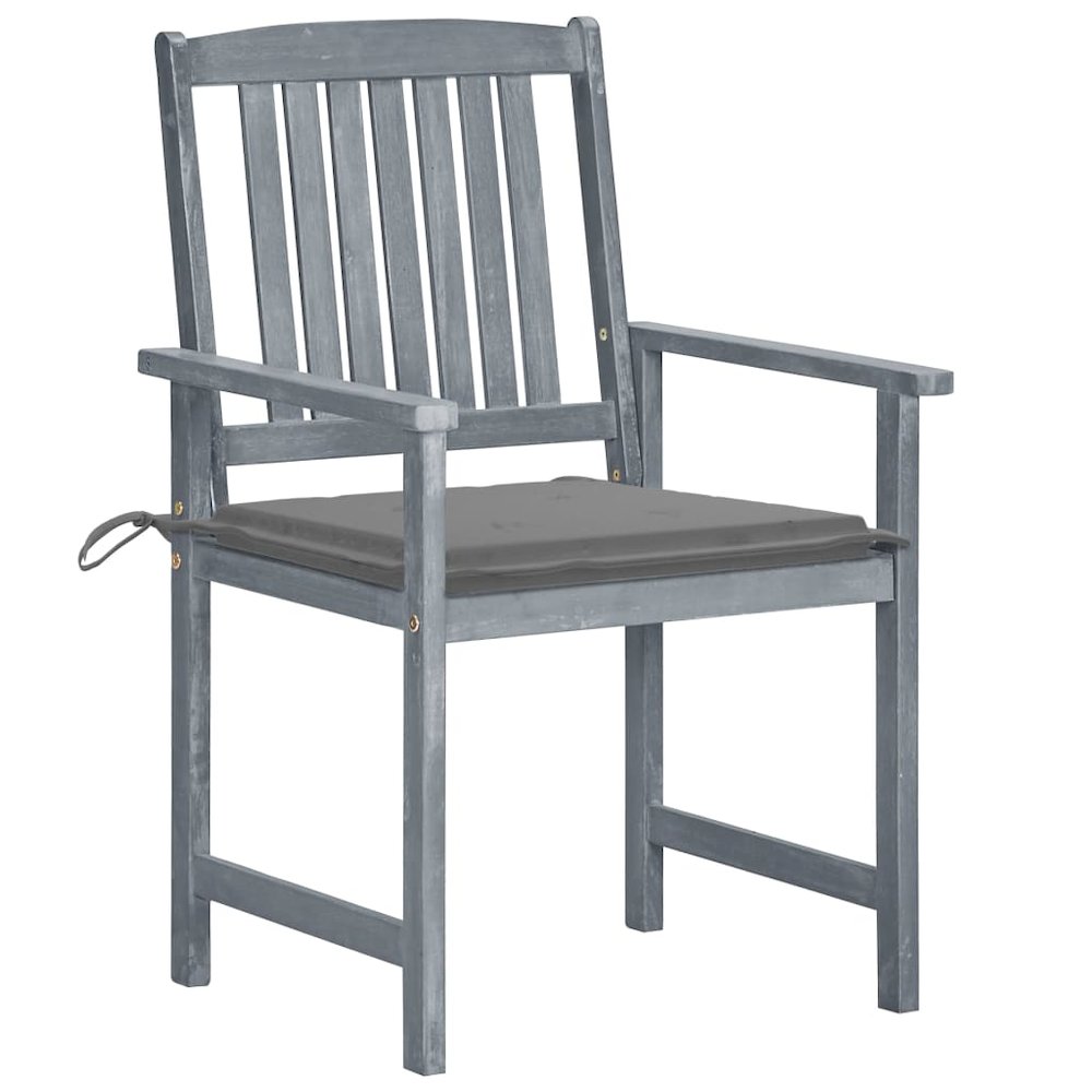 Garden Chair Set of 8 Grey. Picture 2