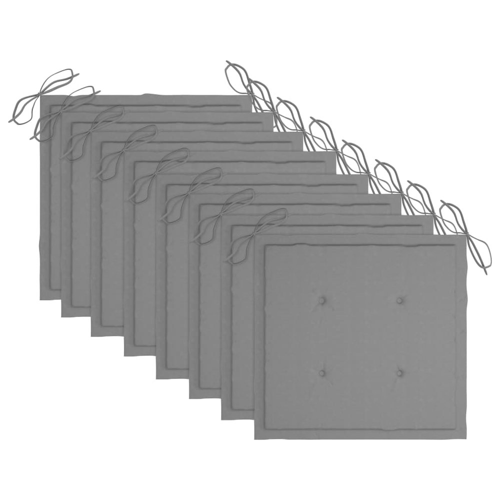 Garden Chair Set of 8 Grey. Picture 6