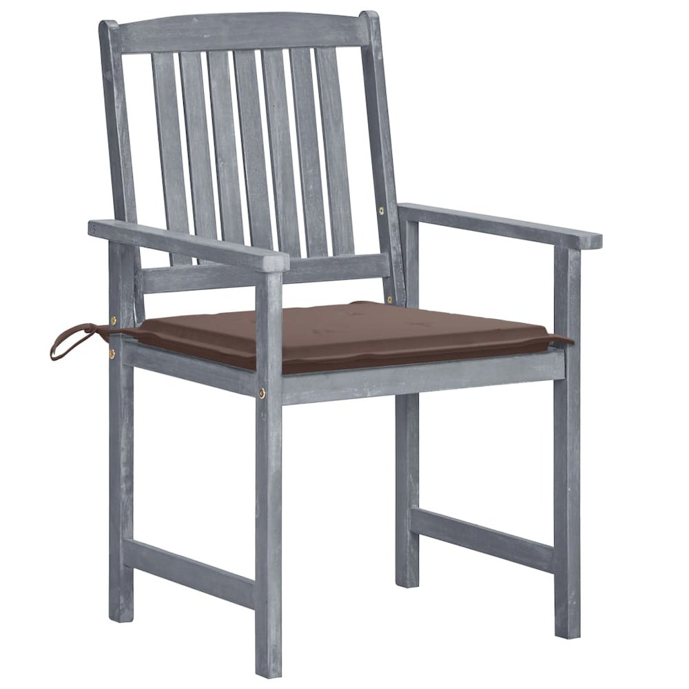 Patio Chair Set of 8 Gray. Picture 2