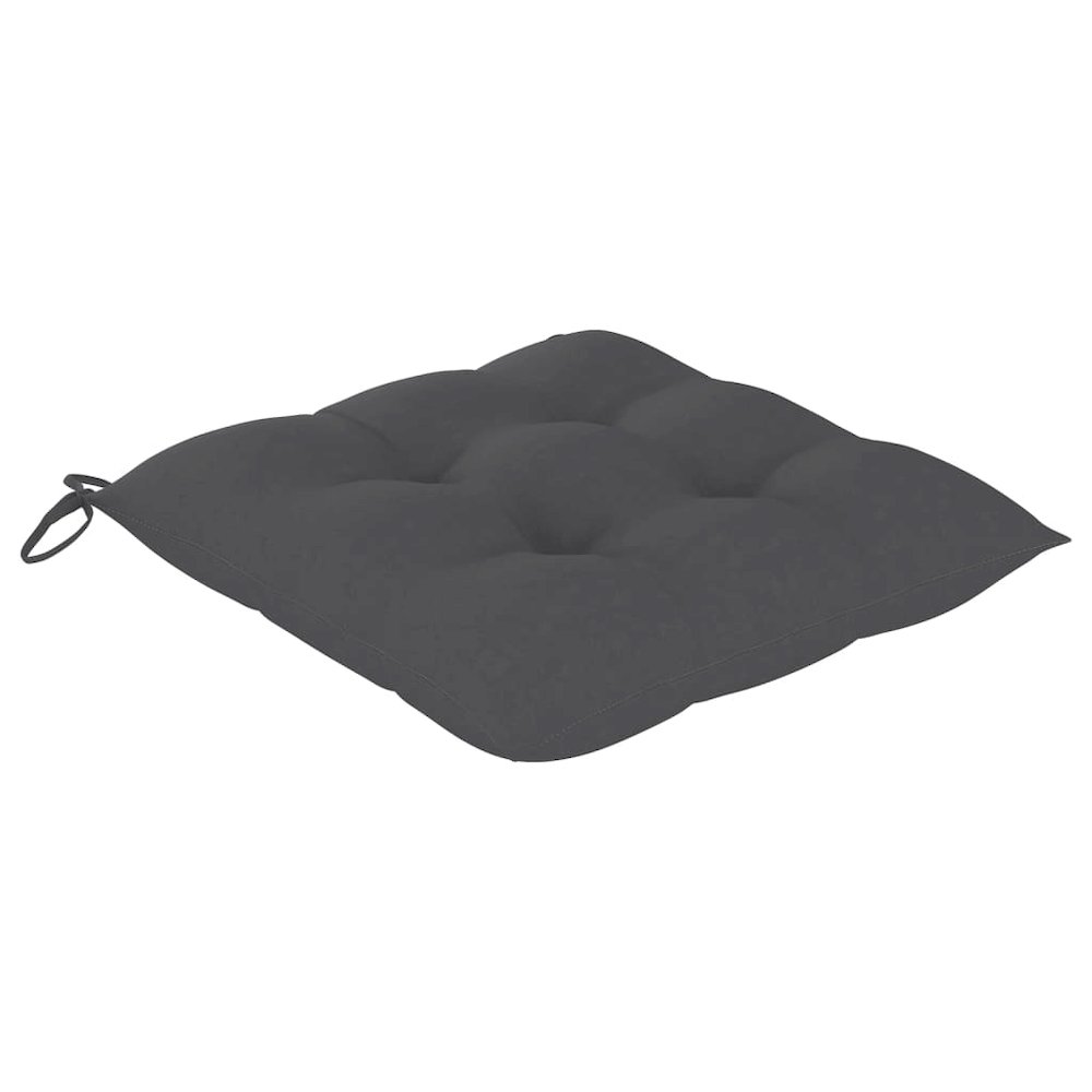 Outdoor Chair Set of 4 Anthracite cushion, Natural wood. Picture 5