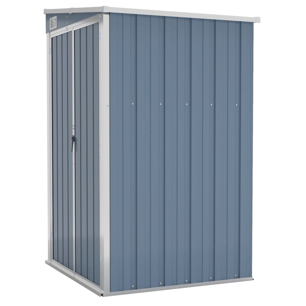 Garden Shed Grey Galvanized steel, metal Medium Storage. Picture 2