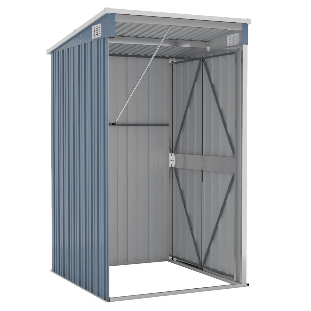 Garden Shed Grey Galvanized steel, metal Medium Storage. Picture 6