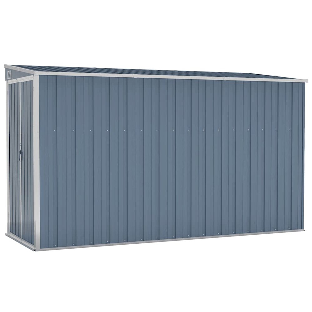 Garden Shed Grey Galvanized Steel Large Garden Shed Rectangular. Picture 1