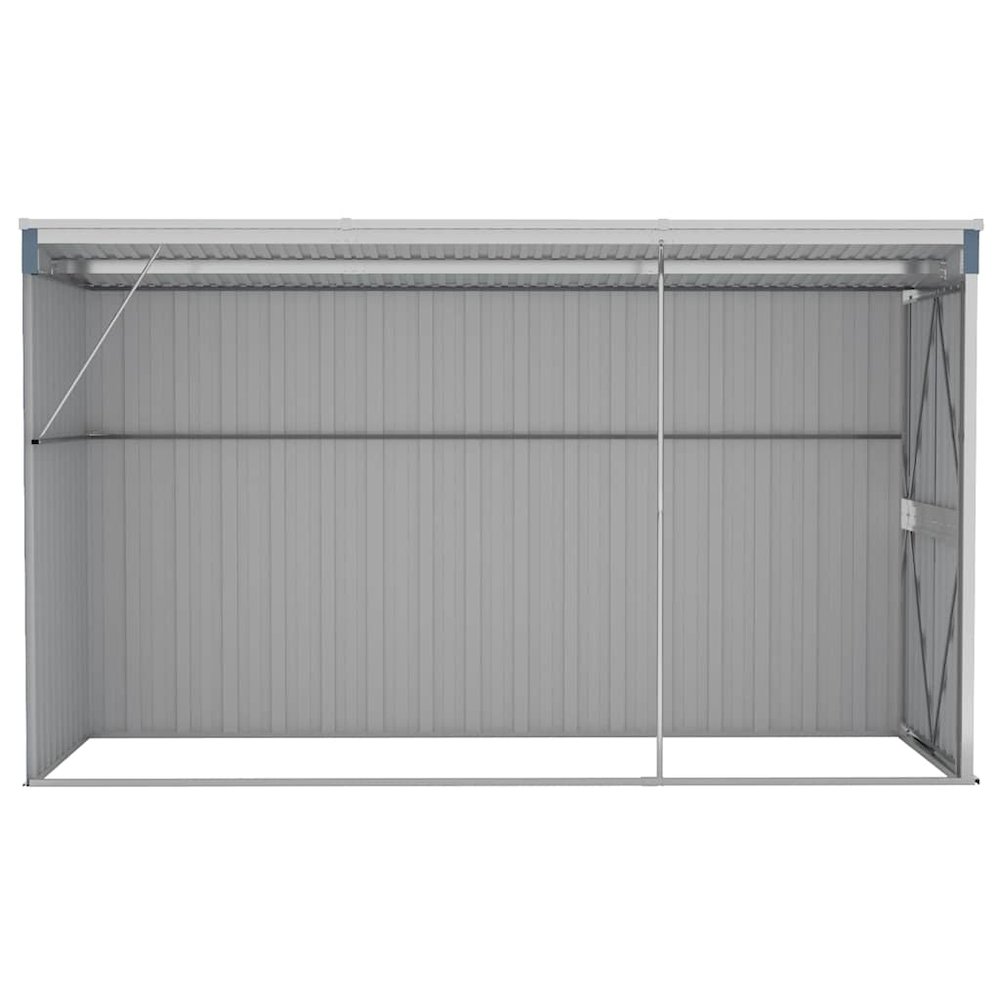 Garden Shed Grey Galvanized Steel Large Garden Shed Rectangular. Picture 6