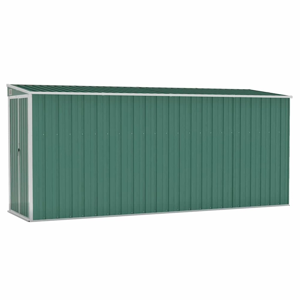 Garden Shed Green Galvanized steel and metal Large Garden Shed. Picture 1
