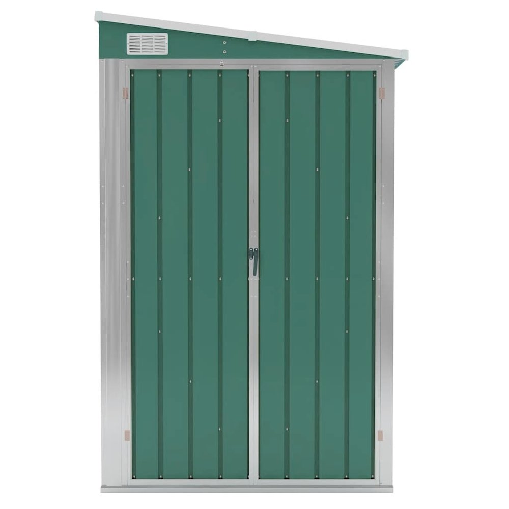 Garden Shed Green Galvanized steel and metal Large Garden Shed. Picture 3