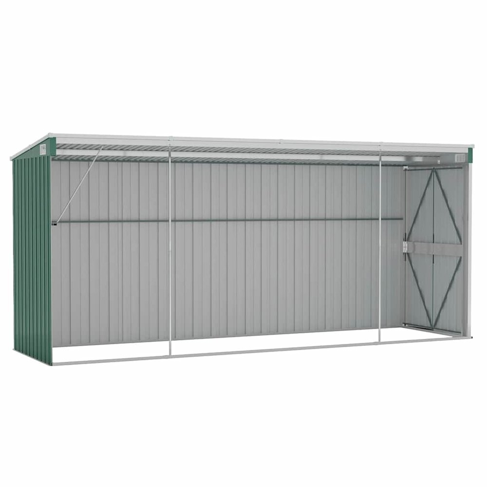 Garden Shed Green Galvanized steel and metal Large Garden Shed. Picture 7