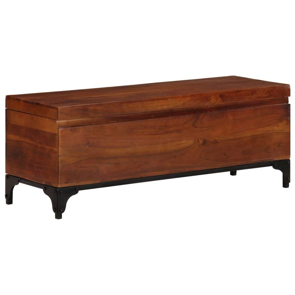 Storage Trunk Brown Solid Acacia wood Large Storage Trunk. Picture 1