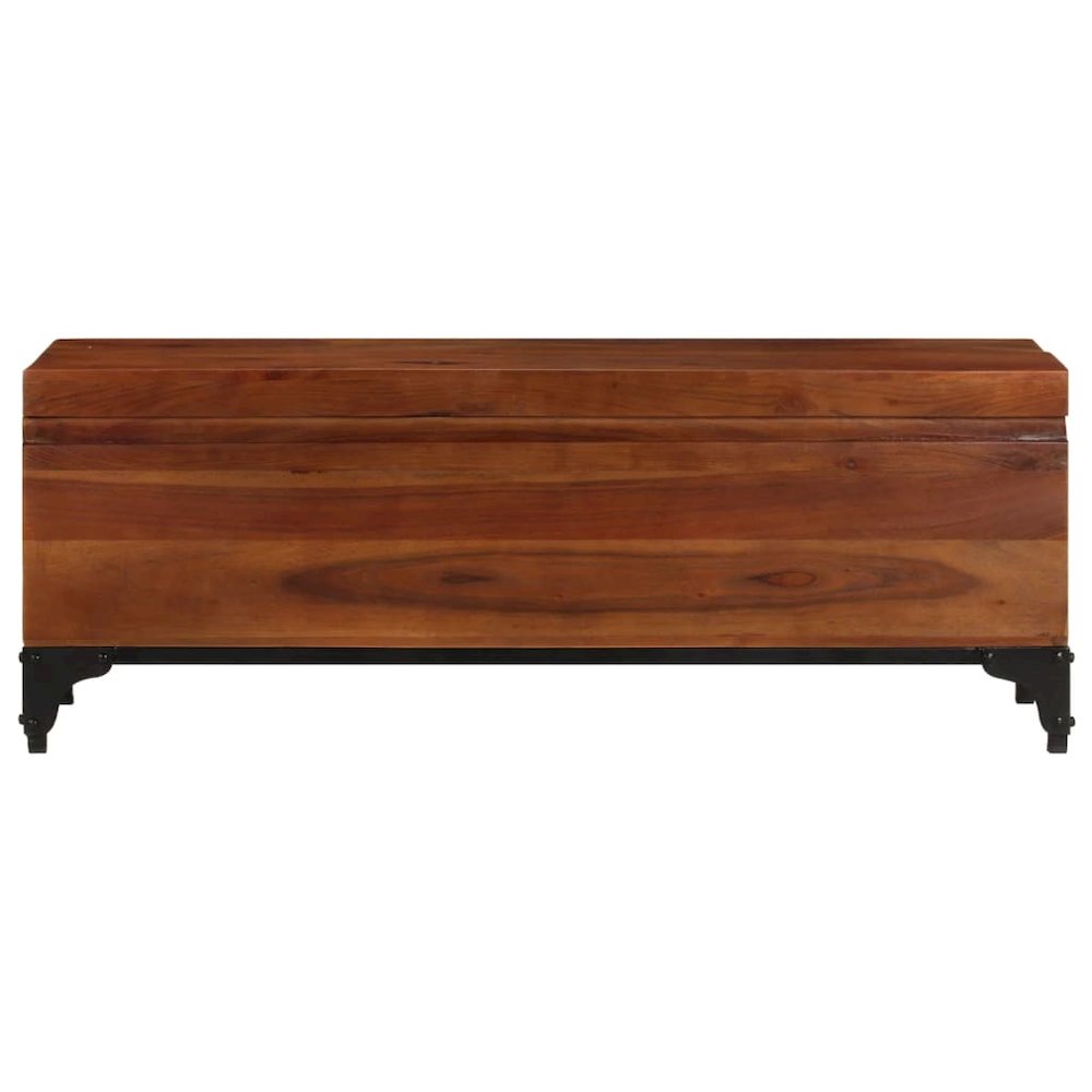 Storage Trunk Brown Solid Acacia wood Large Storage Trunk. Picture 4