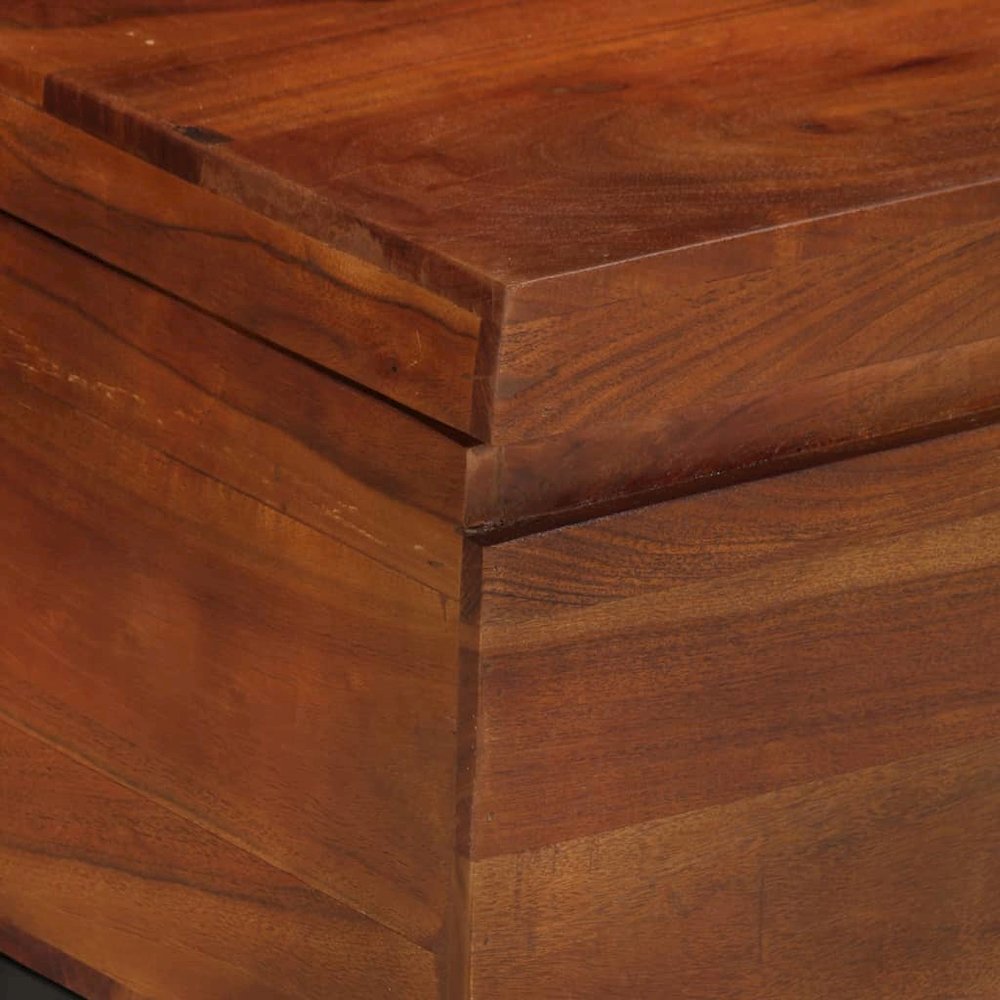 Storage Trunk Brown Solid Acacia wood Large Storage Trunk. Picture 6