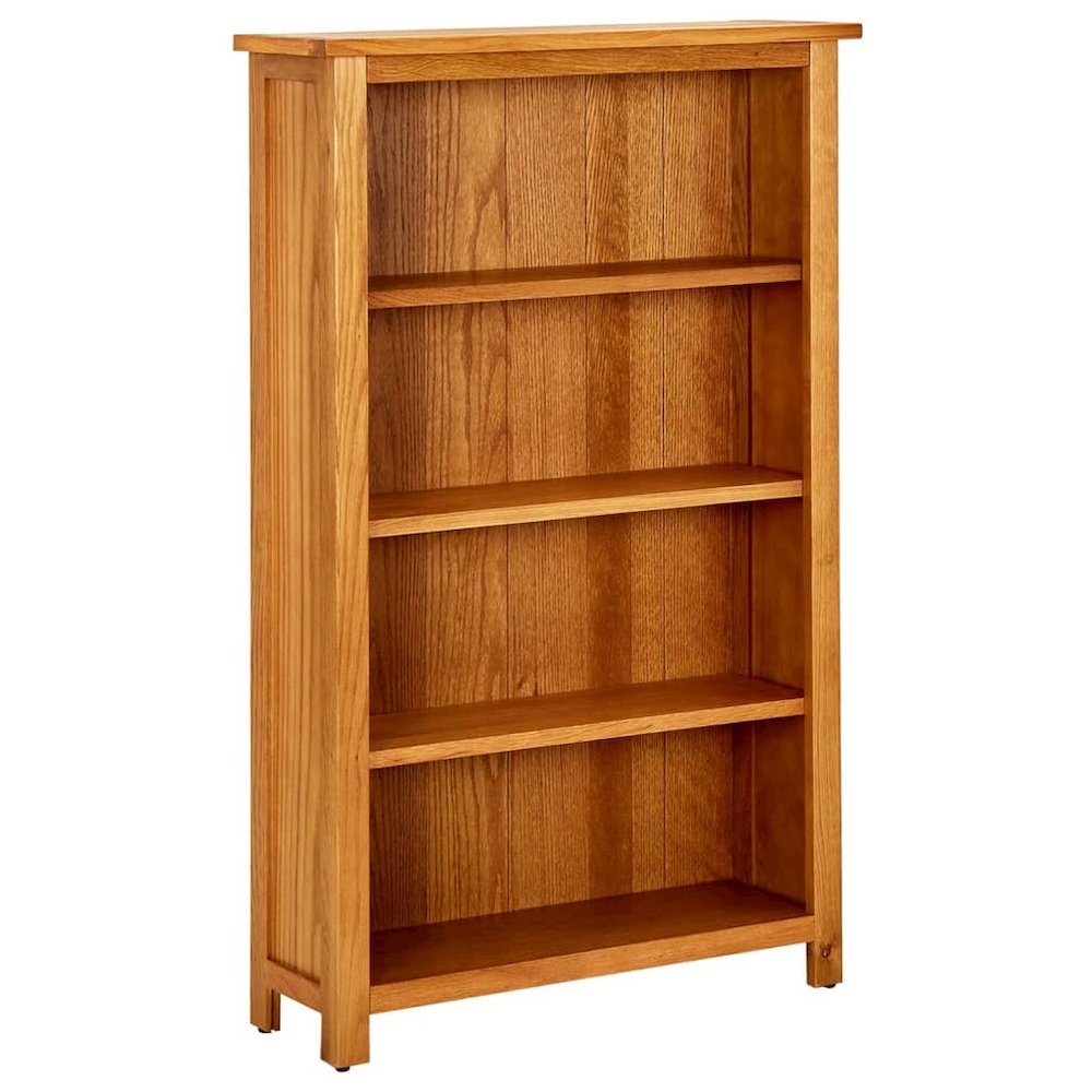 Bookcase Natural Oak Solid Oak Wood Standard Bookcase. Picture 1