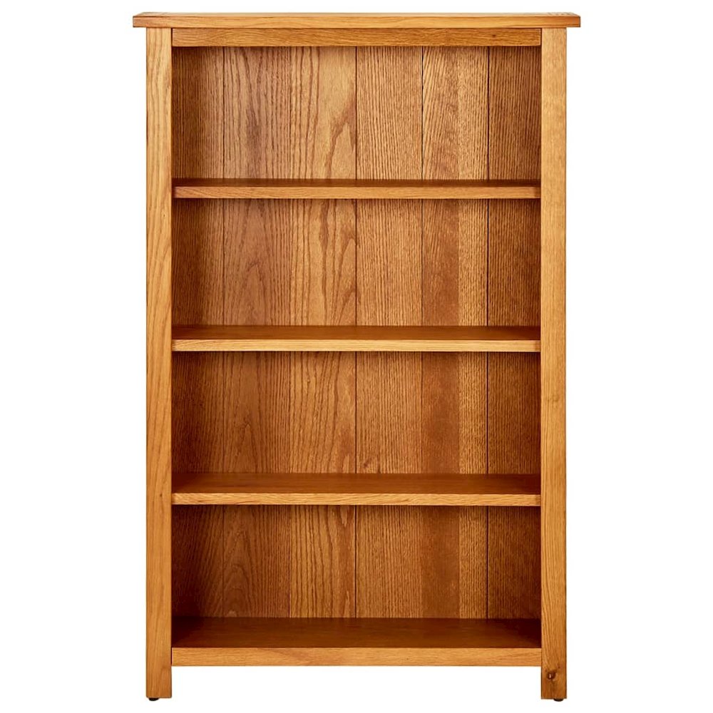 Bookcase Natural Oak Solid Oak Wood Standard Bookcase. Picture 2