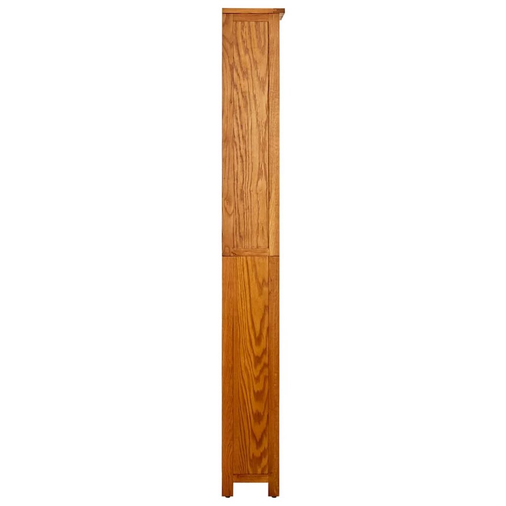 Bookcase Natural Oak Solid Oak Wood Six-Tier Bookcase. Picture 3