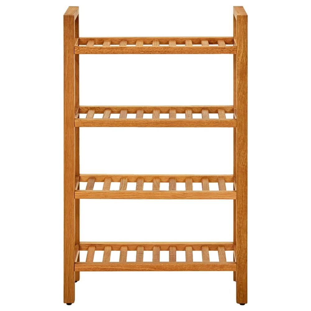 Shoe Rack Natural Oak Solid Oak Wood Compact Shoe Rack. Picture 2