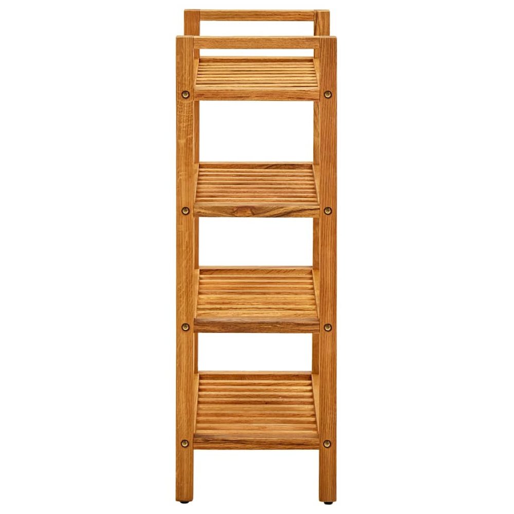 Shoe Rack Natural Oak Solid Oak Wood Compact Shoe Rack. Picture 3