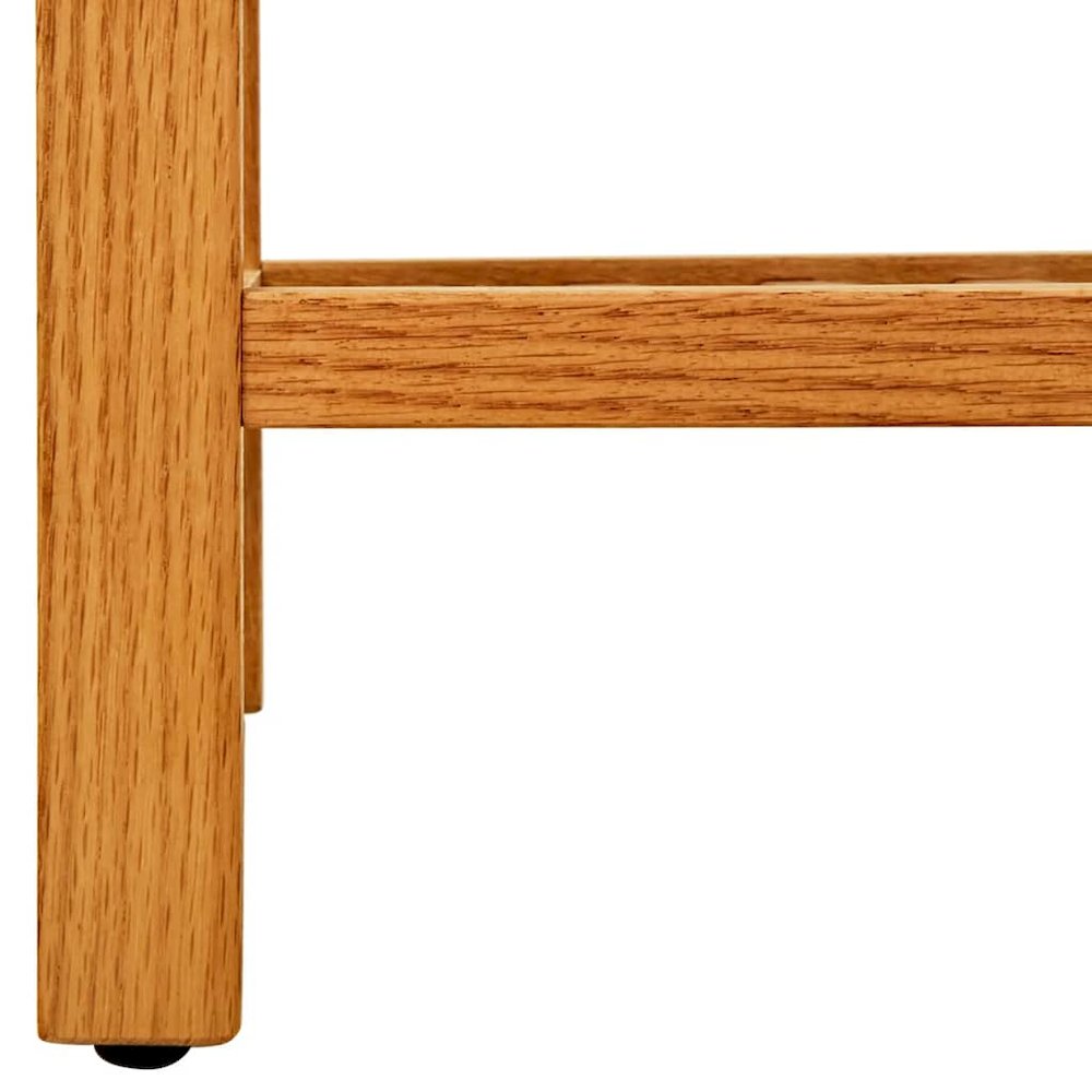 Shoe Rack Natural Oak Solid Oak Wood Compact Shoe Rack. Picture 5