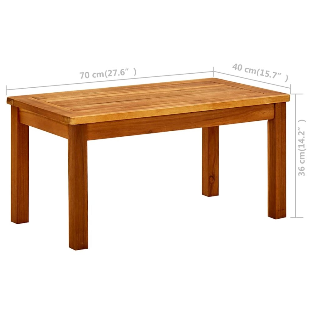 Coffee Table Natural Acacia Solid Acacia Wood Small Durable. Picture 7