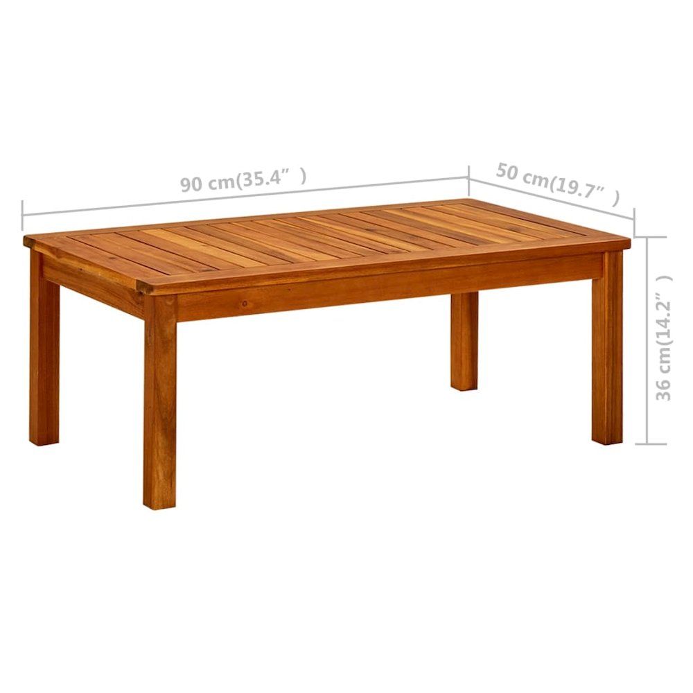 Coffee Table Natural wood Solid acacia wood. Picture 7