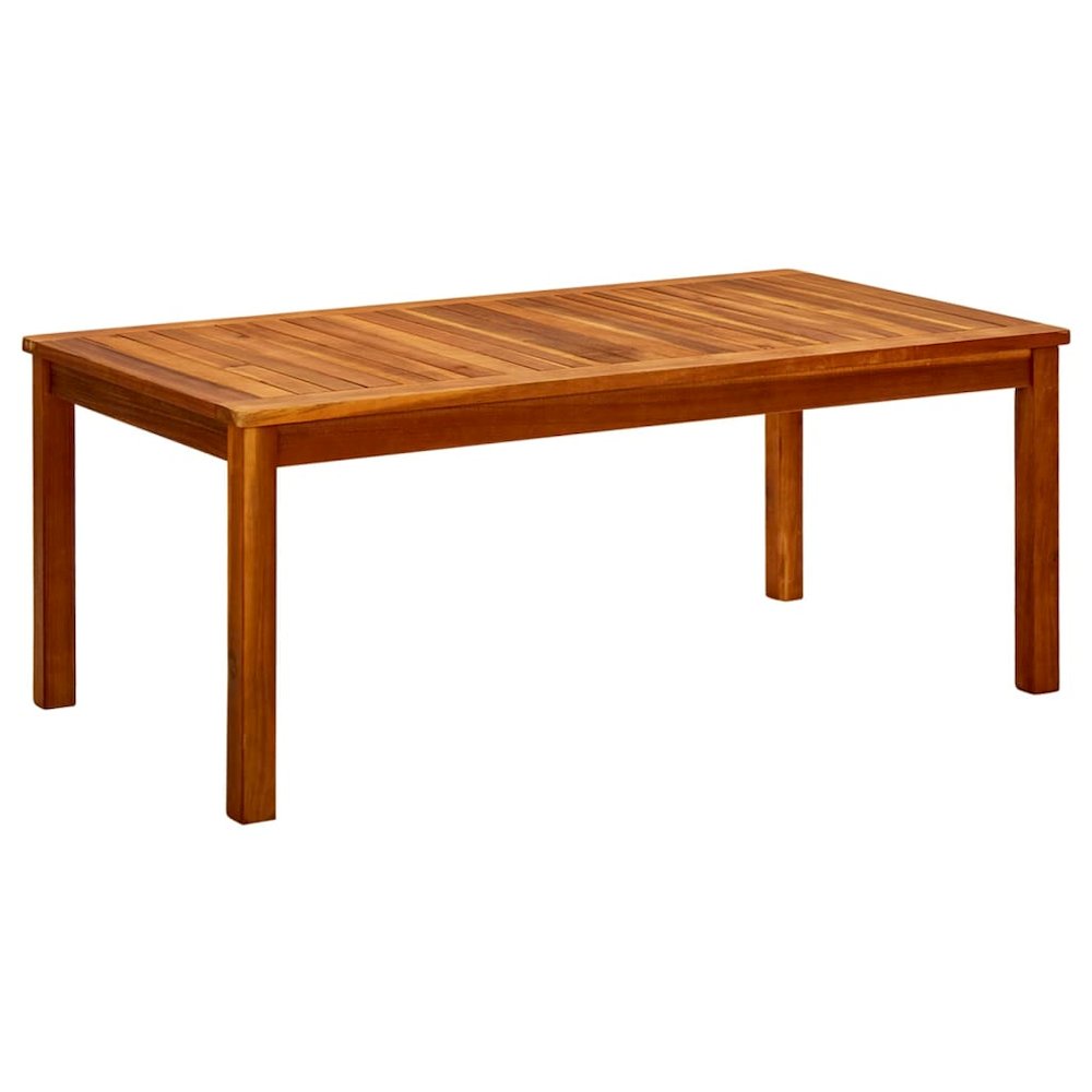 Coffee Table Natural Wood Solid Acacia Wood Medium Durable. Picture 1