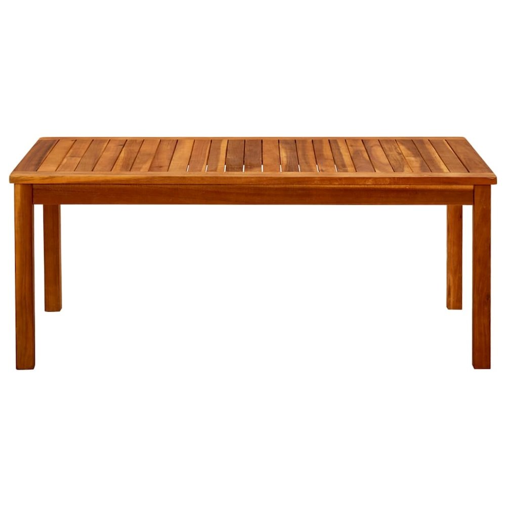 Coffee Table Natural Wood Solid Acacia Wood Medium Durable. Picture 2