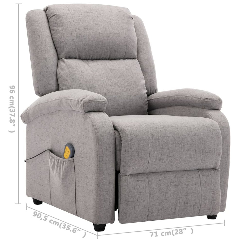 Electric Massage Chair Light grey Fabric (100% polyester), metal. Picture 11