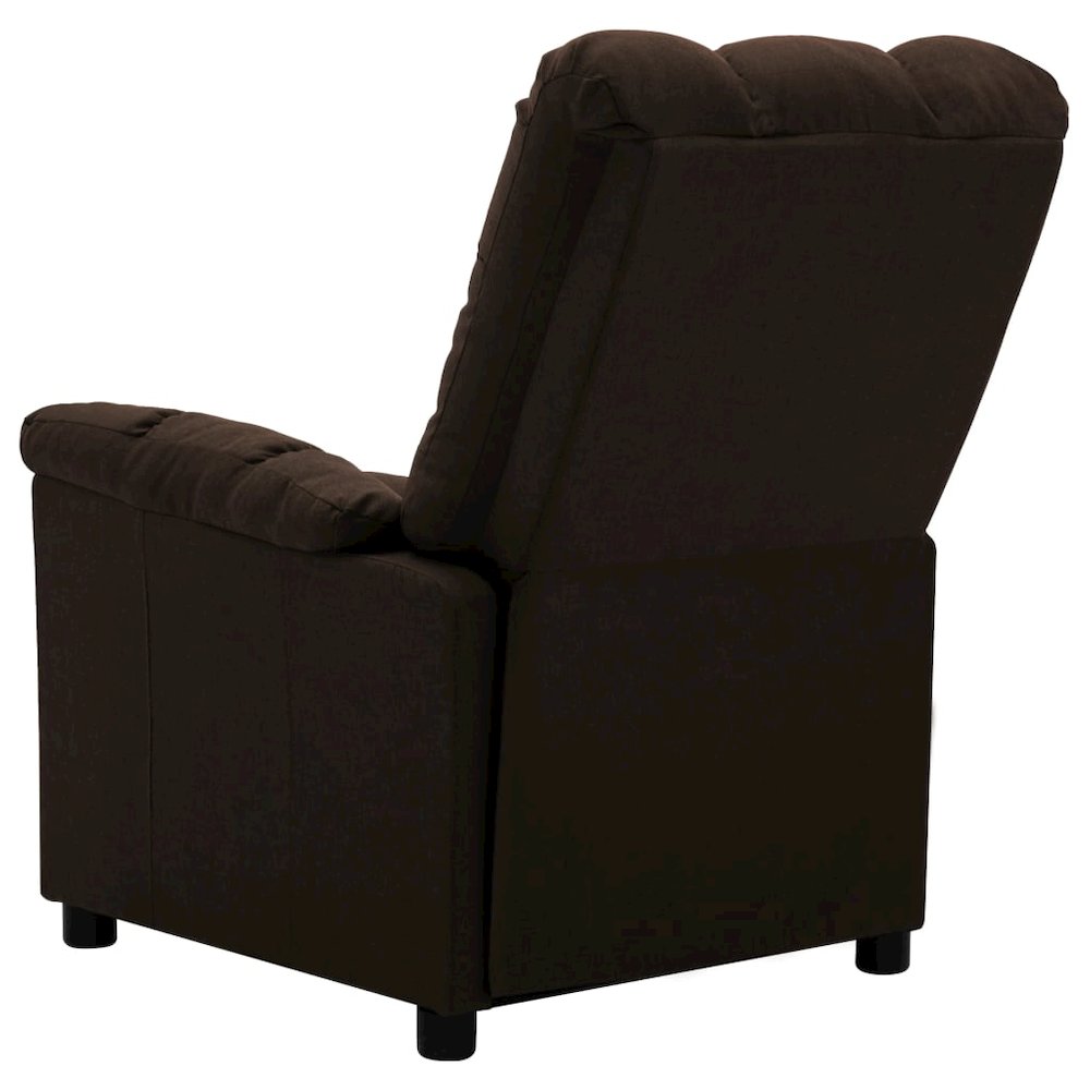 vidaXL Electric Massage Recliner Dark Brown Fabric. Picture 4