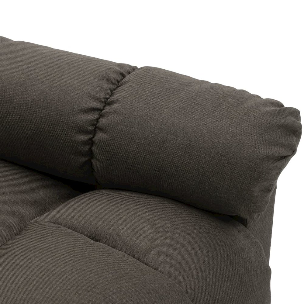 vidaXL Electric Massage Recliner Taupe Fabric. Picture 6