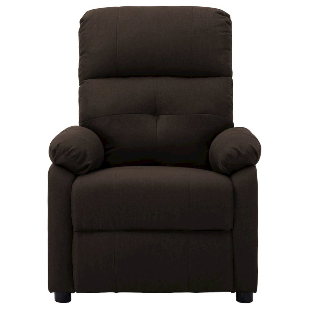 Massage Recliner Dark brown Fabric upholstery Standard. Picture 3