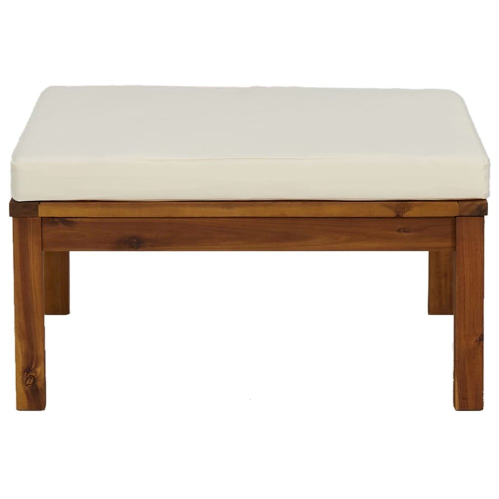 Garden Lounge Set Cream White, Warm Brown. Picture 8