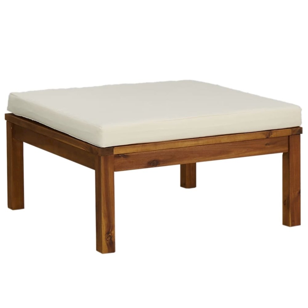 Garden Lounge Set Cream White, Warm Brown. Picture 9