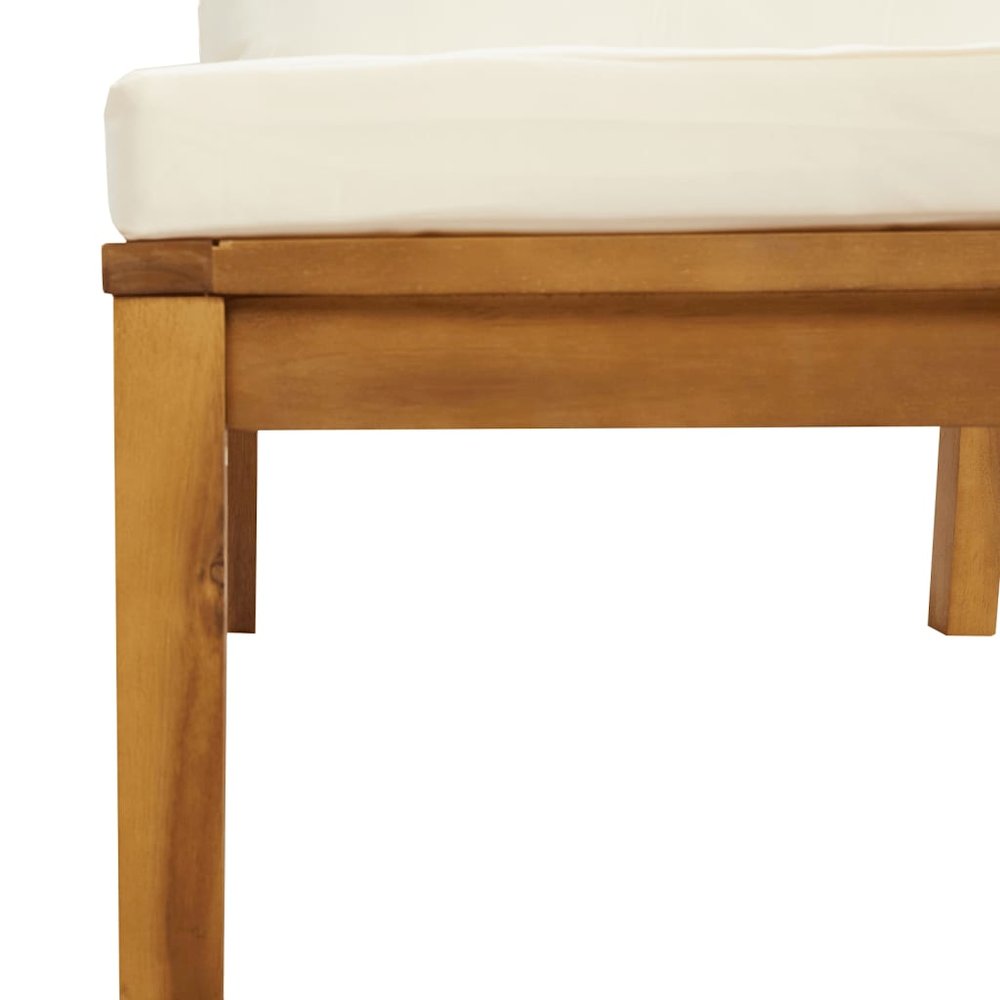 Garden Lounge Set Cream White, Warm Brown. Picture 10
