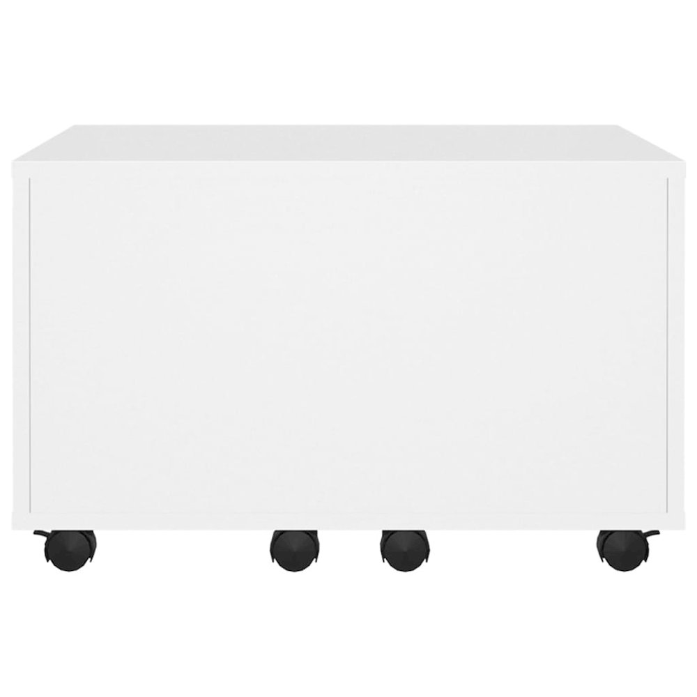 Coffee Table White Engineered wood Medium Extendable. Picture 5
