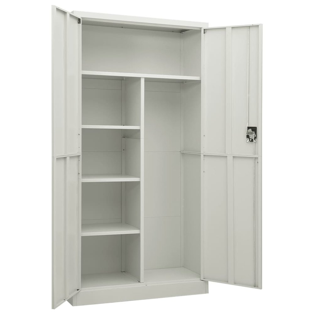 Locker Cabinet Light grey Steel Large Locker Cabinet. Picture 5