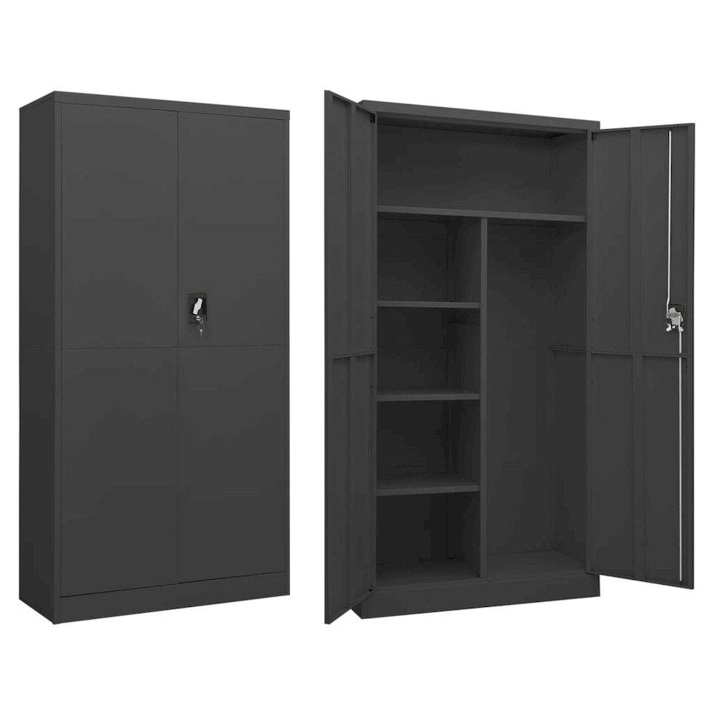 Locker Cabinet Anthracite Steel Locker Cabinet Rectangular. Picture 1