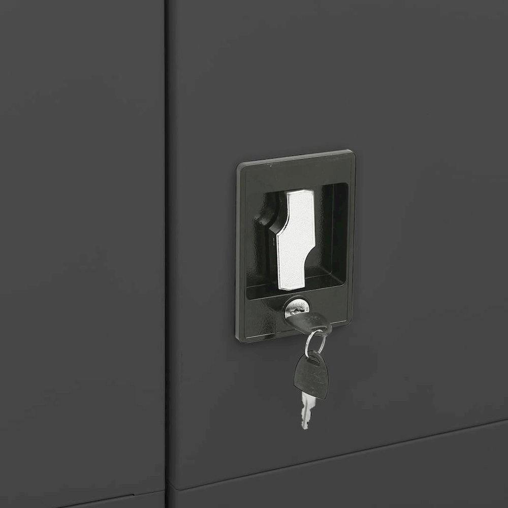 Locker Cabinet Anthracite Steel Locker Cabinet Rectangular. Picture 7
