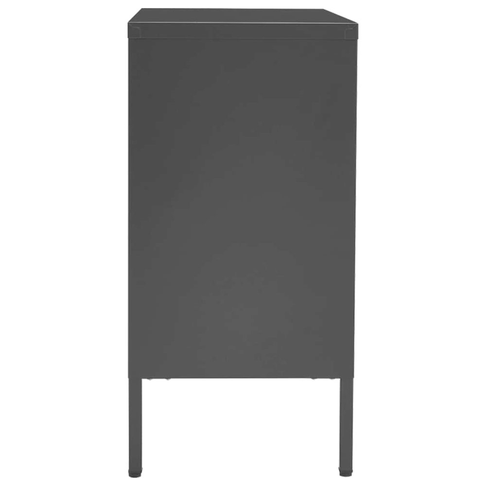 Sideboard Anthracite Steel Medium Height-Adjustable Shelves. Picture 4