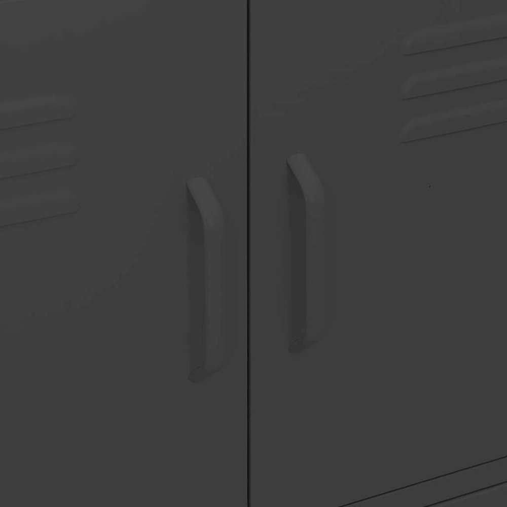 vidaXL Storage Cabinet Black 31.5"x13.8"x40" Steel, 336142. Picture 7