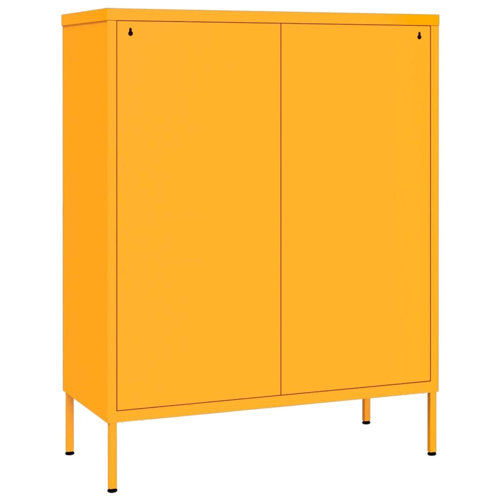 Drawer Cabinet Mustard Yellow Steel Medium Ball-Bearing. Picture 5
