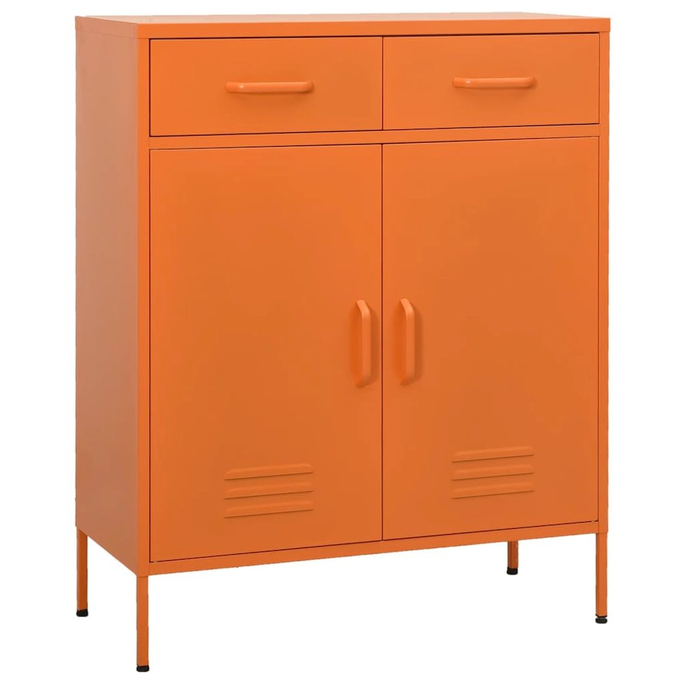 Storage Cabinet Orange Steel Medium Fully Extendable. Picture 1