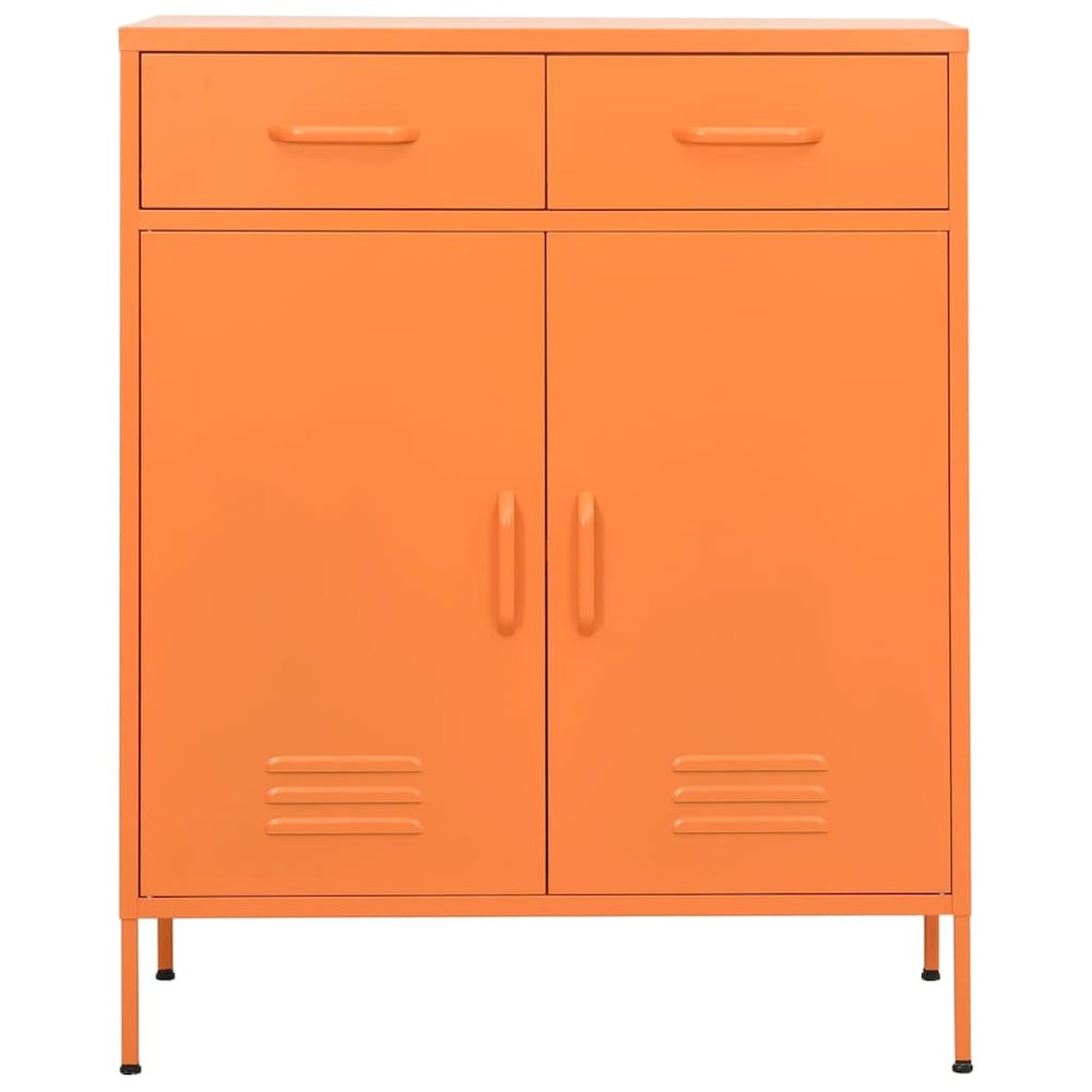 Storage Cabinet Orange Steel Medium Fully Extendable. Picture 2