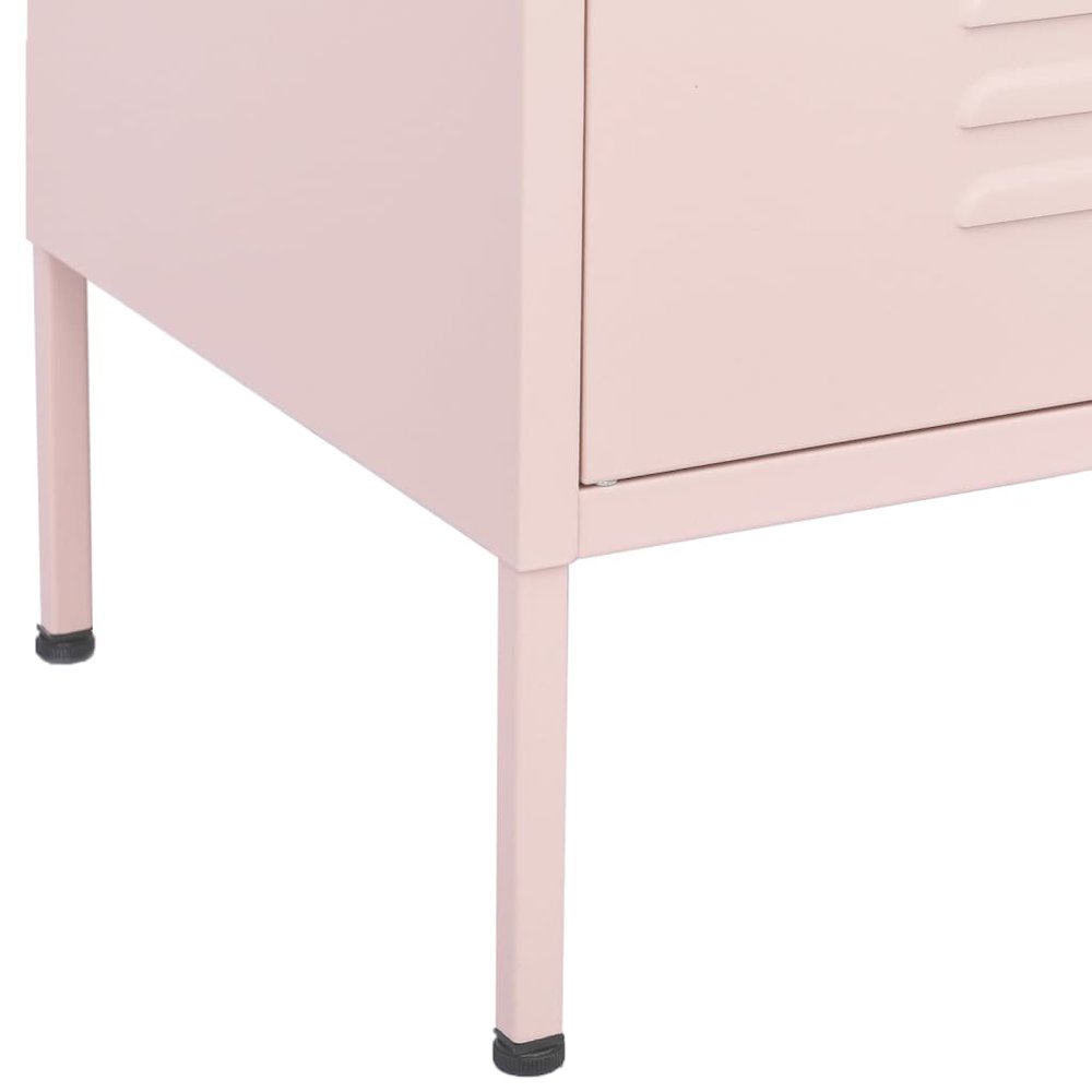 Storage Cabinet Pink Steel Medium Storage Cabinet Rectangular. Picture 7