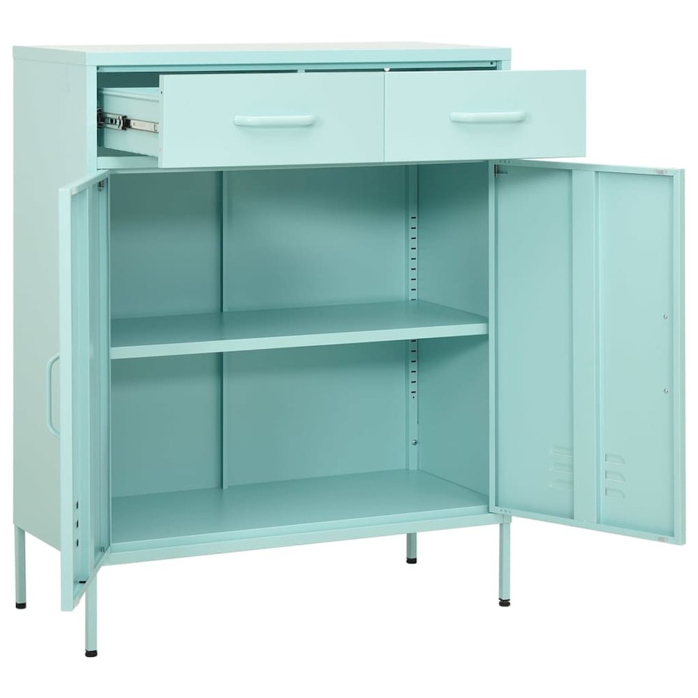 Storage Cabinet Mint Steel Mid-size Levelers Storage Cabinet. Picture 5