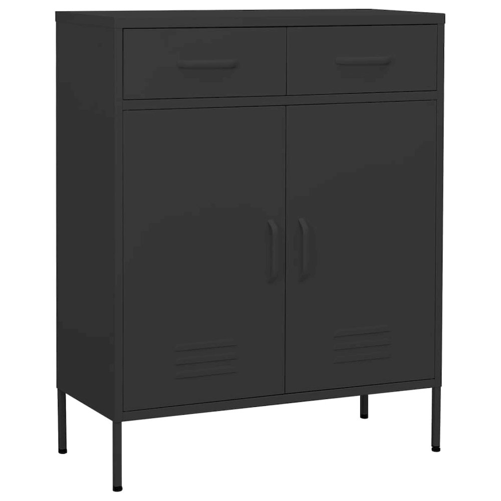 Storage Cabinet Anthracite Steel 31.5 x 13.8 x 40.0 in Levelers. Picture 1