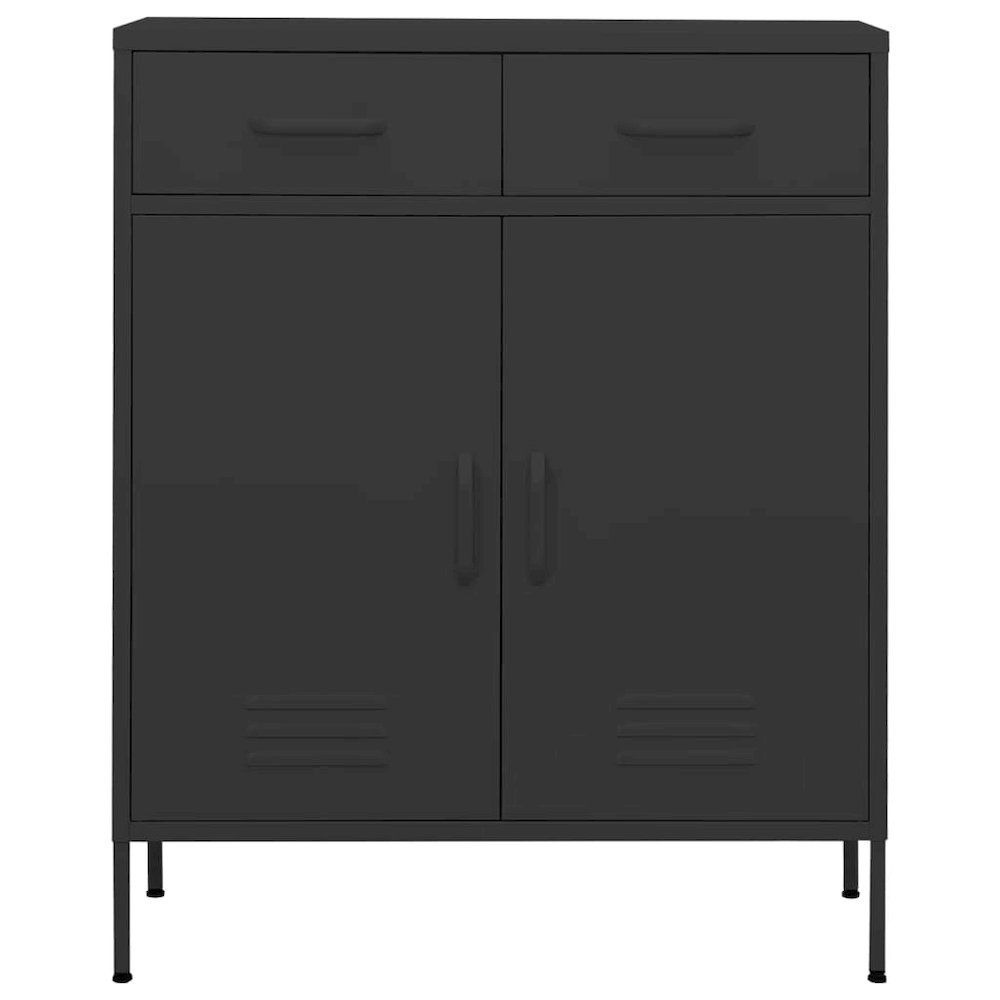 Storage Cabinet Anthracite Steel 31.5 x 13.8 x 40.0 in Levelers. Picture 2