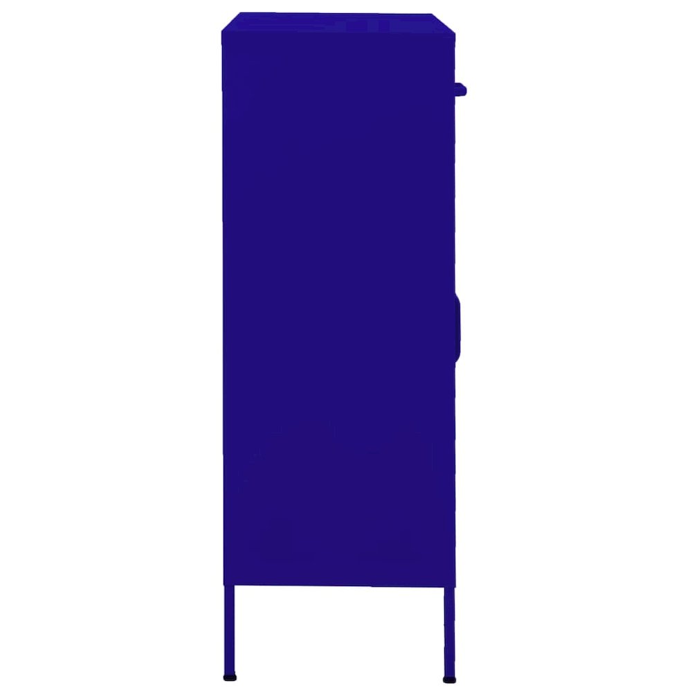 Storage Cabinet Navy Blue Steel Medium Height-Adjustable Shelves. Picture 4