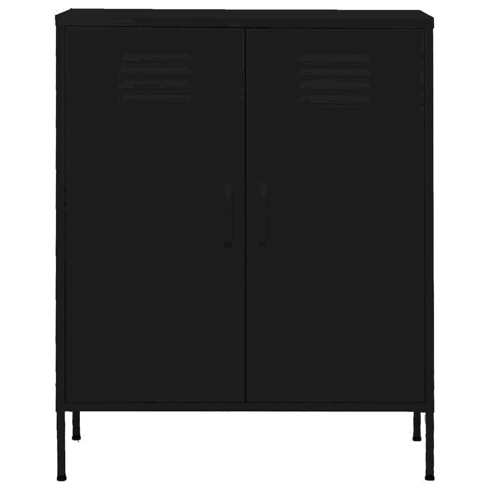 Storage Cabinet Black Steel Medium Height-Adjustable Shelves. Picture 3