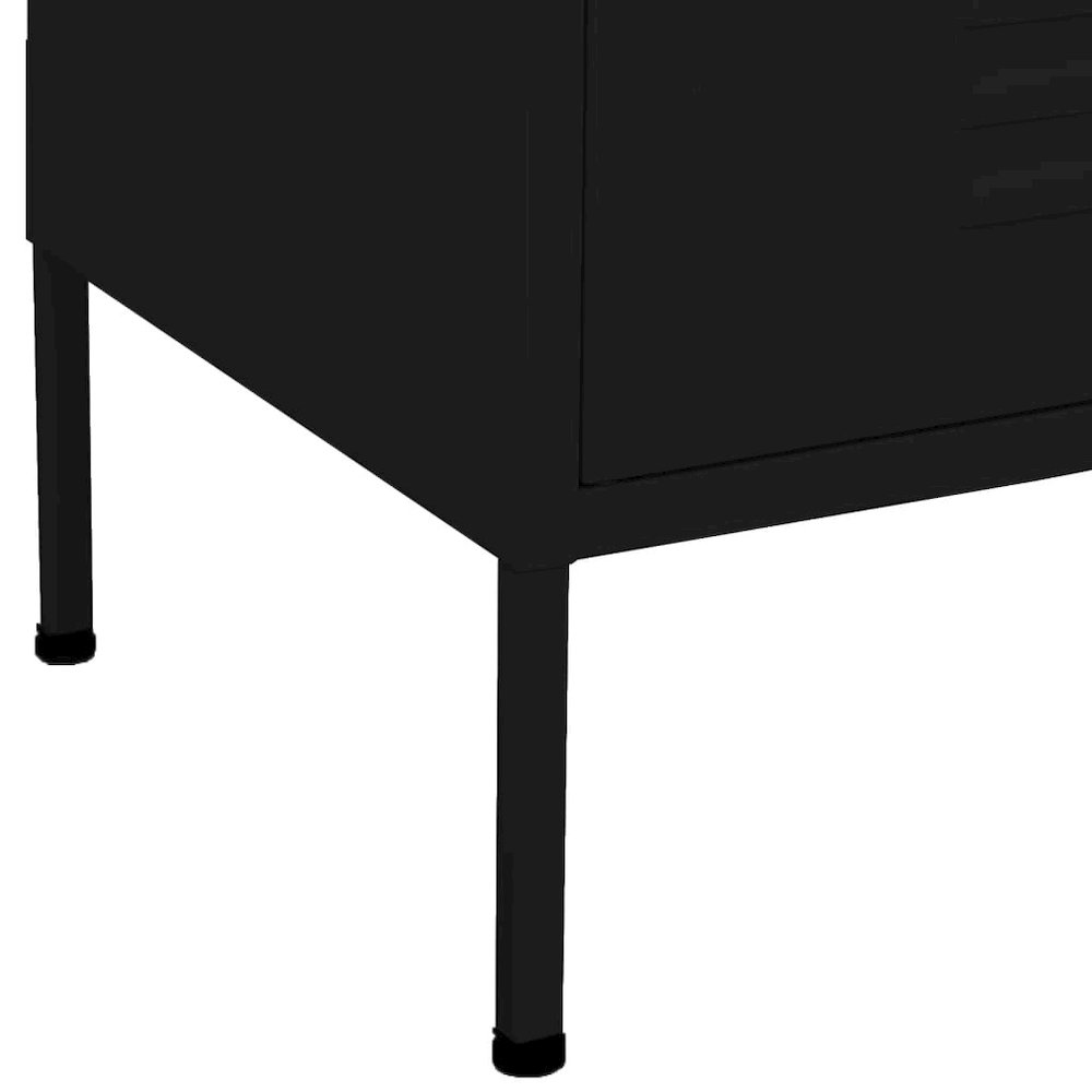 Storage Cabinet Black Steel Medium Height-Adjustable Shelves. Picture 6