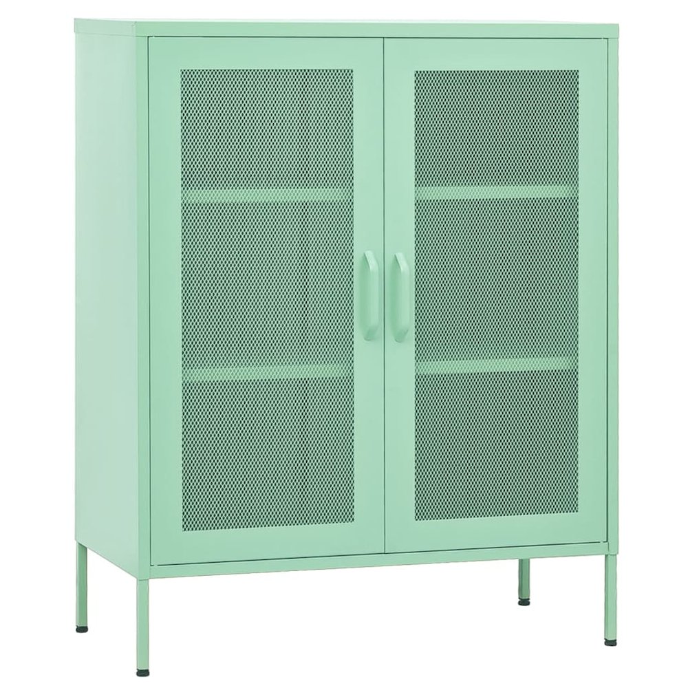 Storage Cabinet Mint Steel Medium Levelers Storage Cabinet. Picture 2