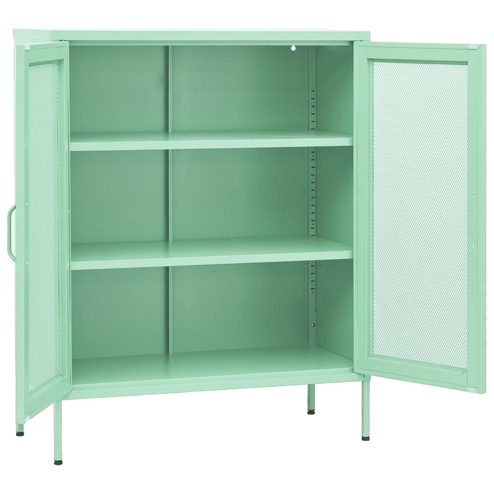 Storage Cabinet Mint Steel Medium Levelers Storage Cabinet. Picture 4